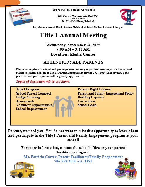 Title I Annual Meeting Invite